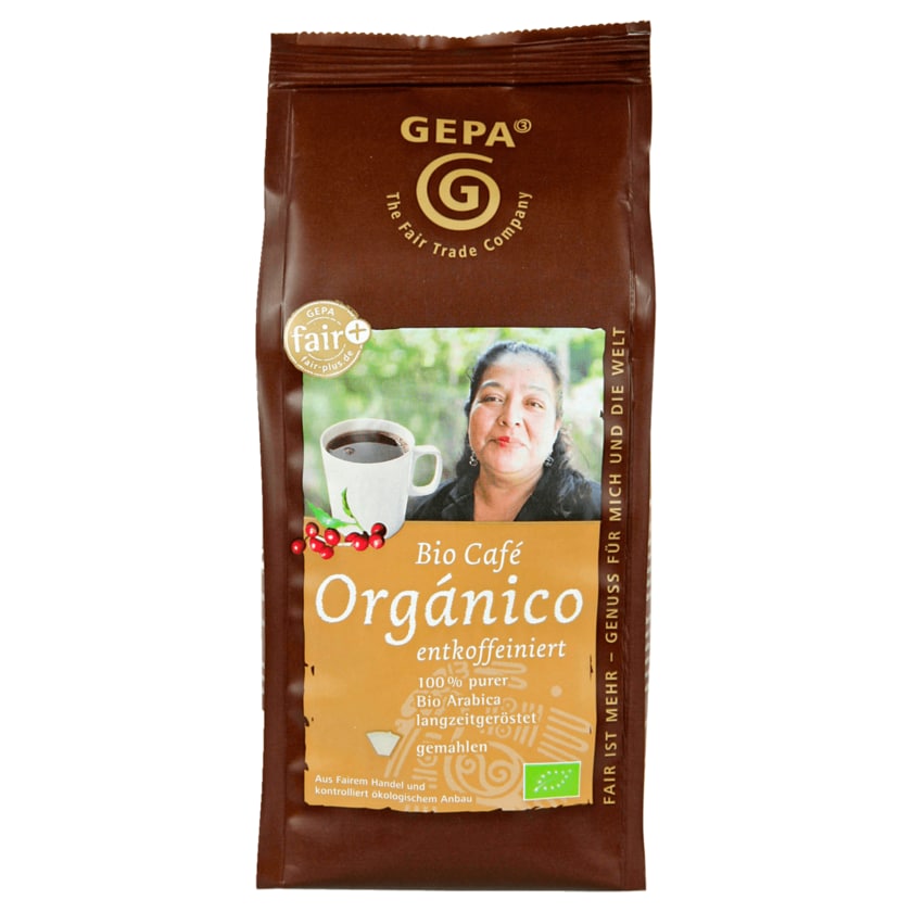 Gepa Cafe Bio Organico entkoffeiniert gemahlen 250g